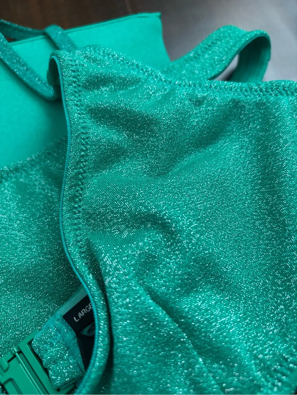 NWT Triangl Maia Jaded Sparkle Bikini Set *matching bag included - Picture 6 of 7